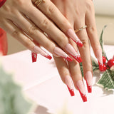 Christmas snowflake love snowman manicure short almond