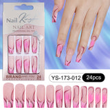 Nail Tips special for press on nails rectangular nail pieces removable full sticker manicure 24 pieces boxed fake nail factory wholesale