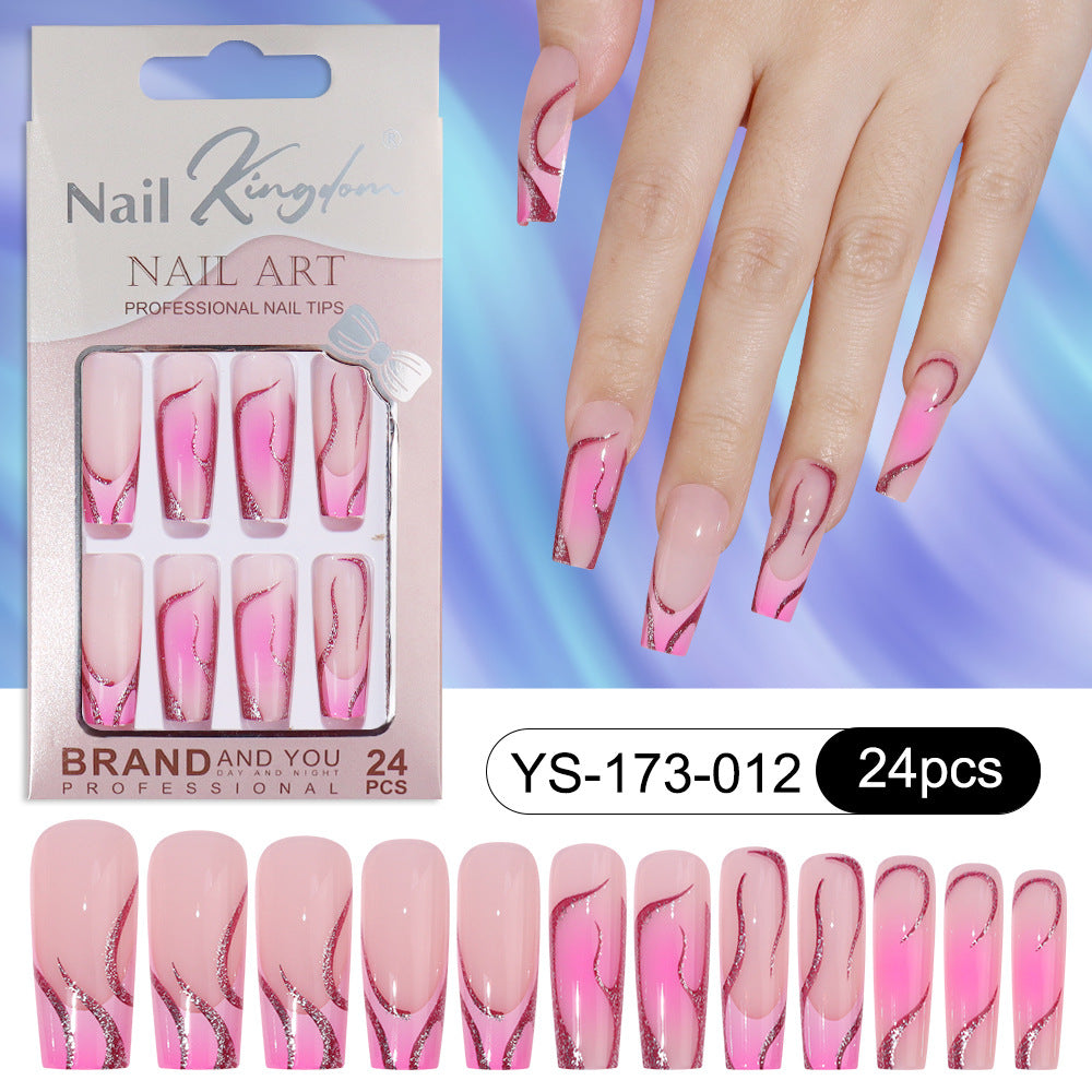 Nail Tips special for press on nails rectangular nail pieces removable full sticker manicure 24 pieces boxed fake nail factory wholesale
