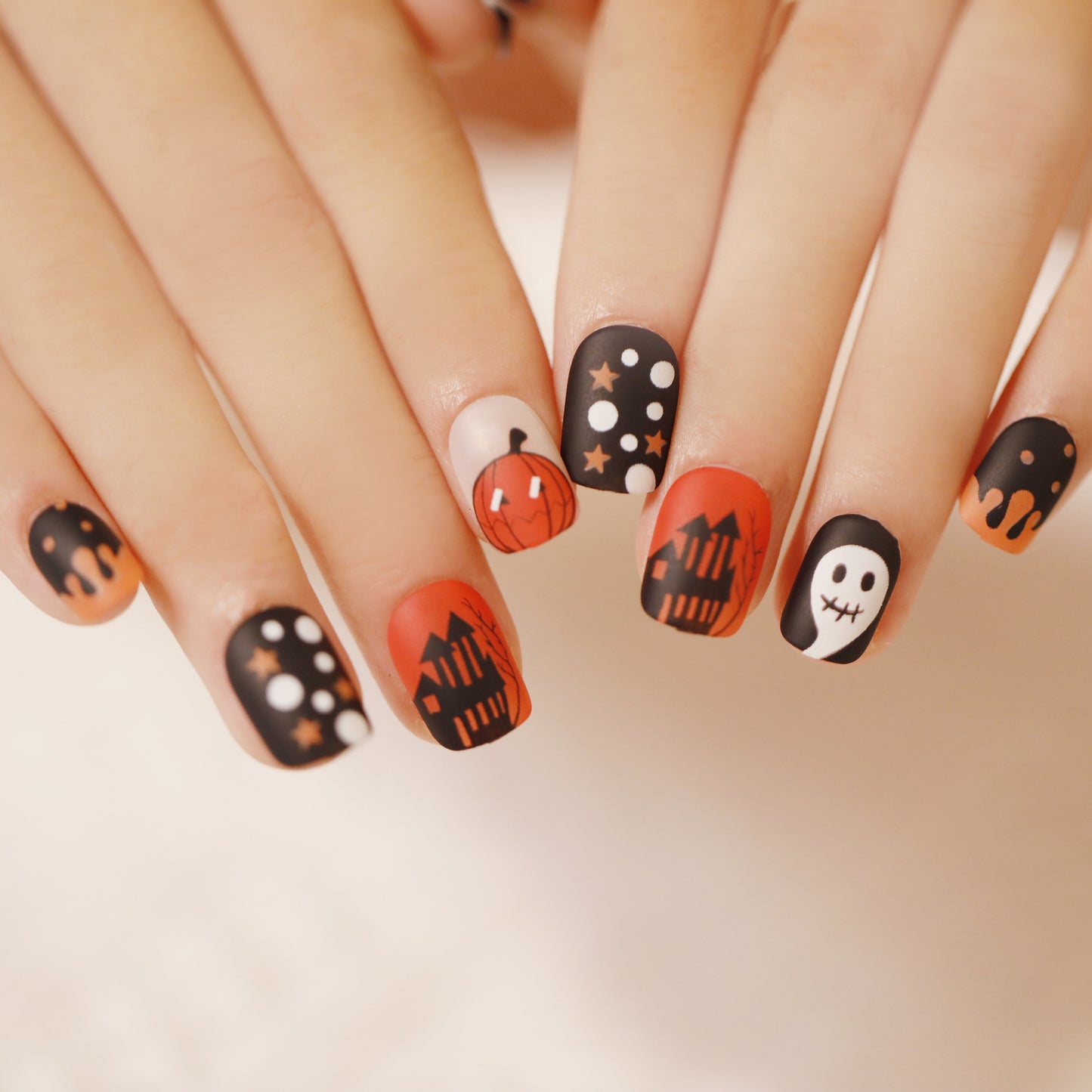 Halloween Wear Nail 3D Three-dimensional Nail Art False Nails Spider Bat Nail Sheets Wholesale|365nails