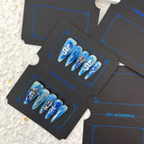 Press-On Nails Instruction Card Multi-style bronzing (MOQ:50 pieces)