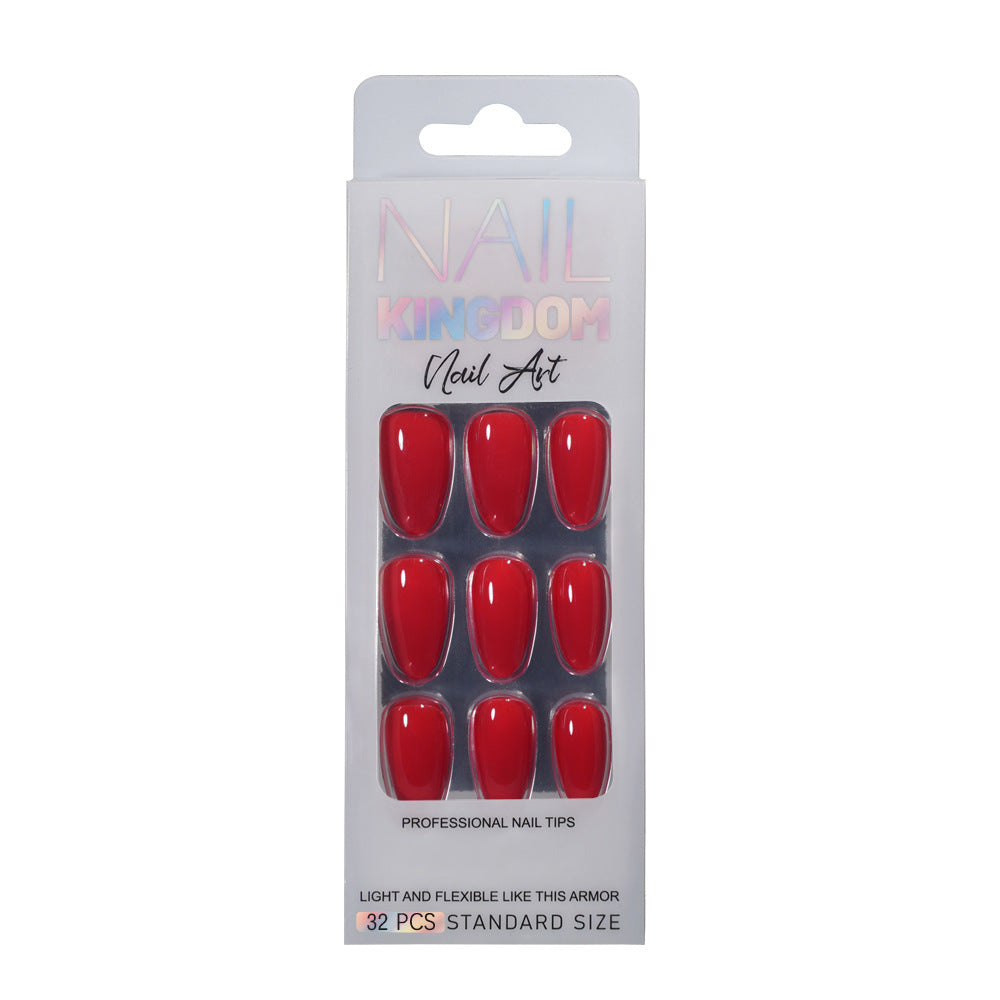 Press on nails Advanced Aurora Fine Flash Almond Short Nail Film Removable Fake Nail Prefabricated Solid Color Nail Art Wholesale