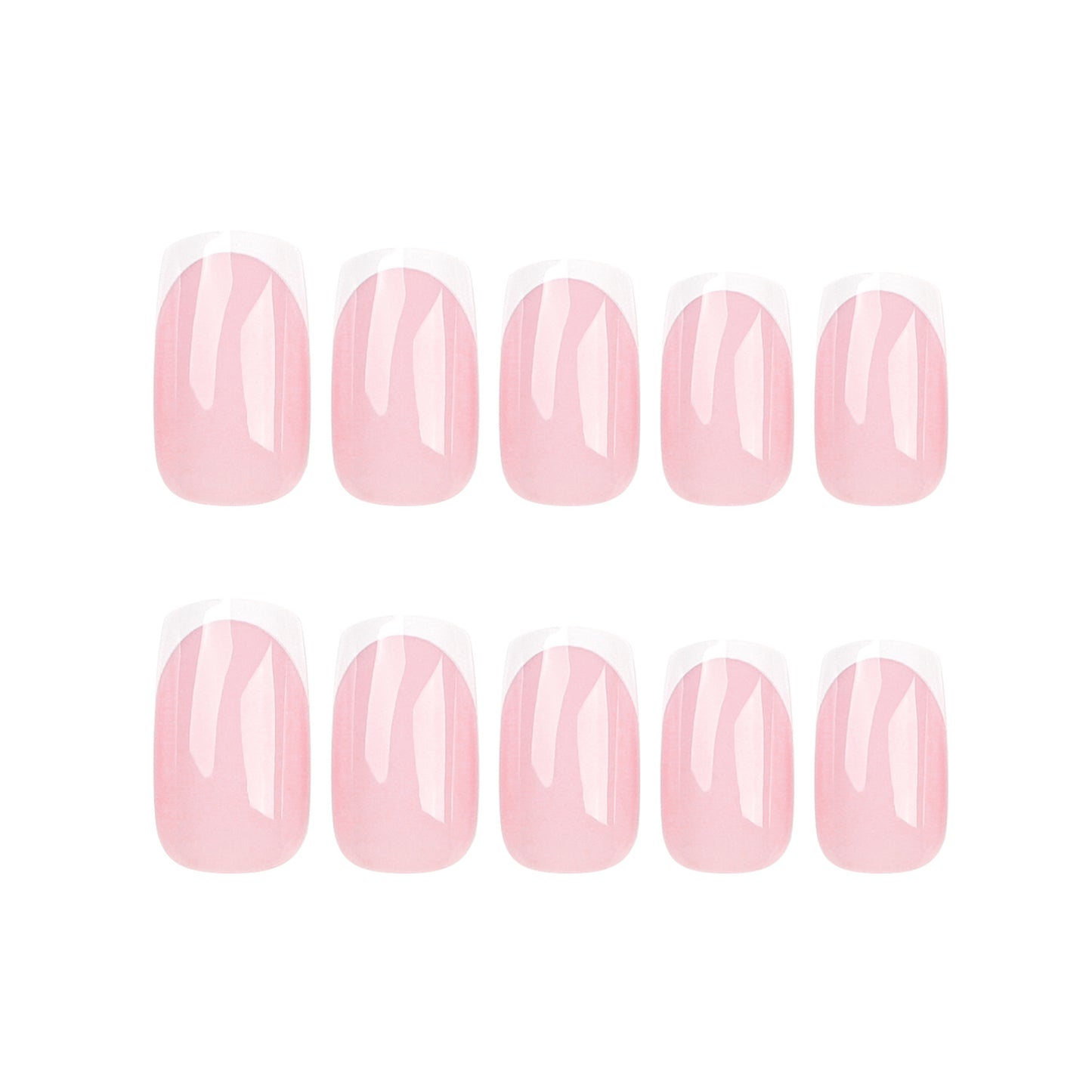 Classic hot-selling French manicure press on nails fake nails European square rectangular nail finished product wholesale|365nails