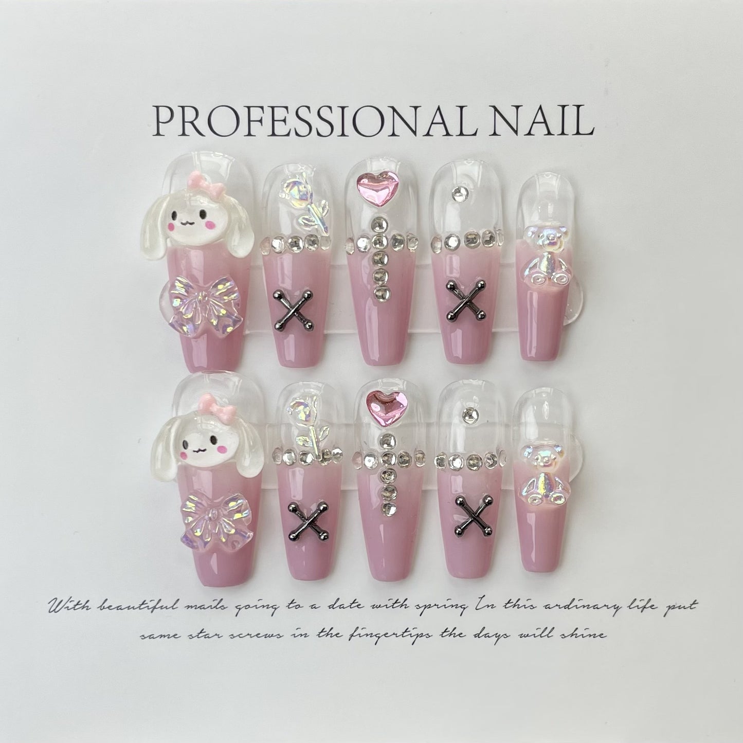 Collection Abstract Nail Art Sticker False Nail Detachable Finished Product Phototherapy Pure handmade press on nails Wear | 365nails