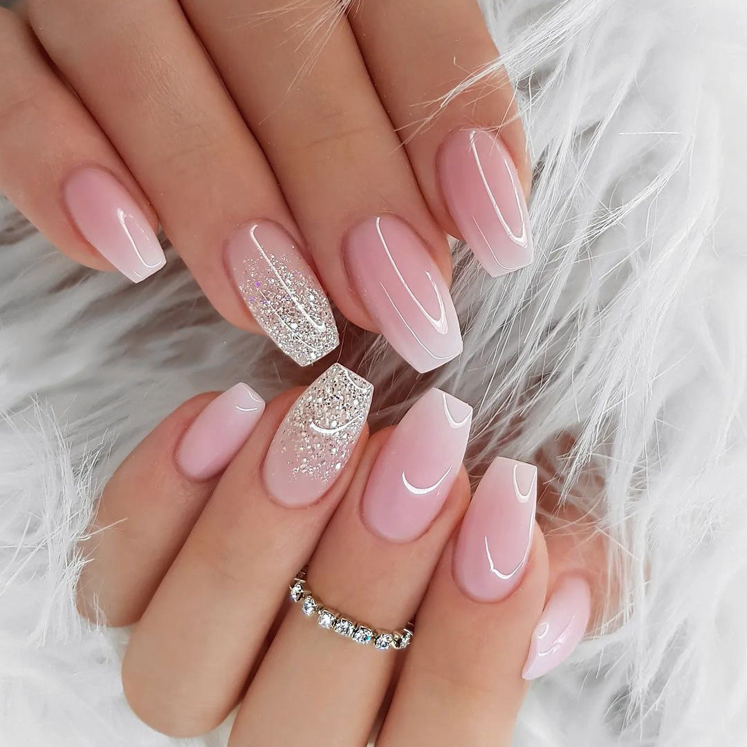 Tabletas para decoración de uñas, polvo para uñas blanco, cambio gradual, brillo, uso al viento, parche para uñas postizas, uñas terminadas, venta al por mayor | 365nails