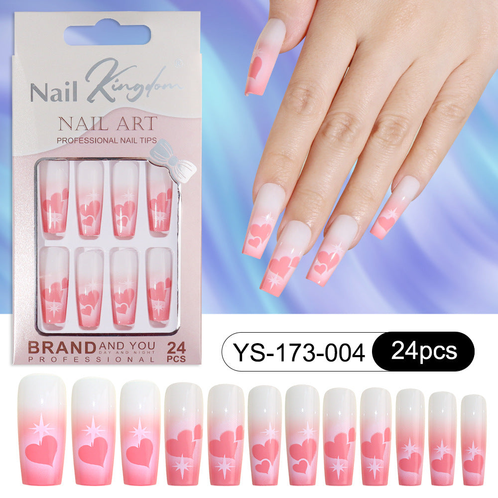 Nail Tips special for press on nails rectangular nail pieces removable full sticker manicure 24 pieces boxed fake nail factory wholesale