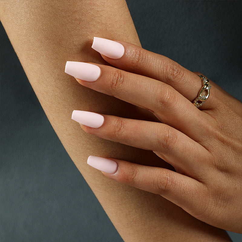 Press-on nails wholesale Solid color short ballet nail matte fake nail wholesale Nail art Press-on nails wholesale|365nails
