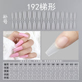 Nail Tips press on nails pads, matte 240 pieces, full stickers, transparent oval trapezoidal non-marking, no-grinding patches, nail pads