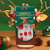 Adesivos populares para unhas, adesivos para unhas curtas de Natal, adesivos removíveis para unhas com pressão, produtos acabados no atacado|365nails