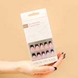 Factory Direct Sales Black White French Wear Nail 2023 Premium Flat Nail Shop Nail Pad Box