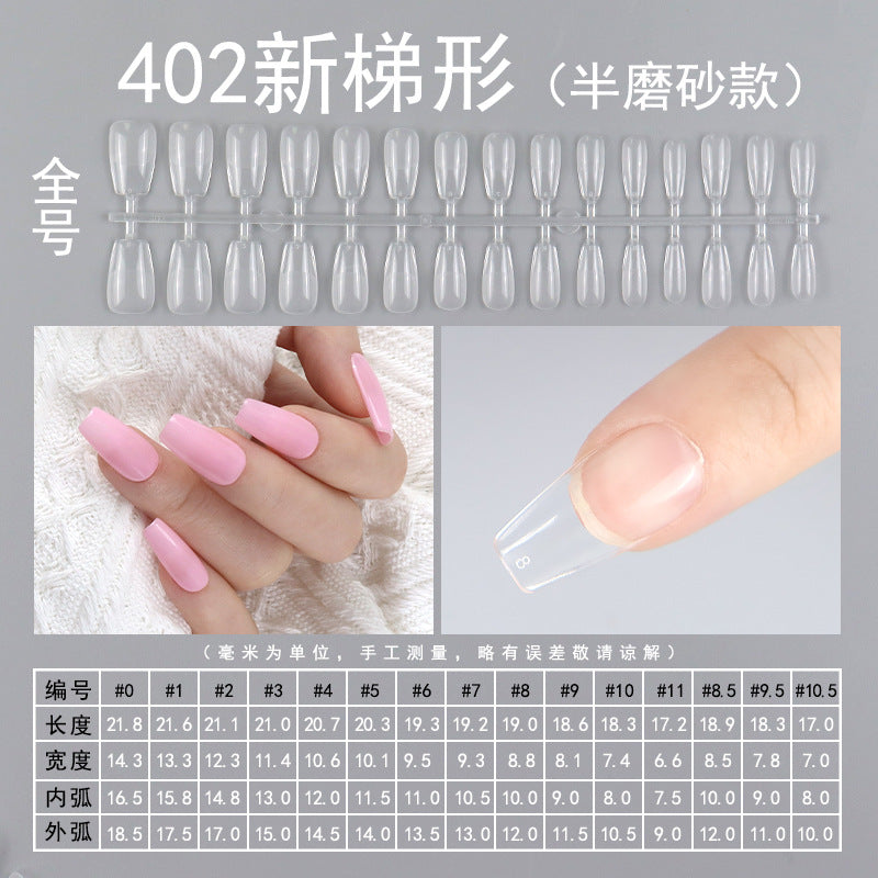 Nail Tips press on nails pads, matte 240 pieces, full stickers, transparent oval trapezoidal non-marking, no-grinding patches, nail pads