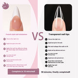 Nail tips French press on nails, simple long ladder manicure removable fake nails 120 pieces, prefabricated nail wholesale