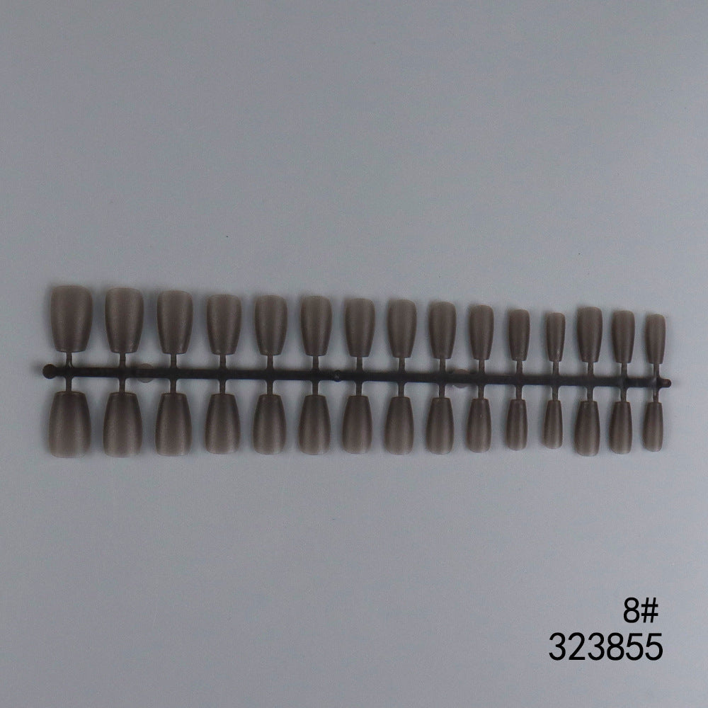 Nail Tips Solid color matte seamless press on nails patch 30 pieces strip multi-color full sticker short fake nail patch, wholesale