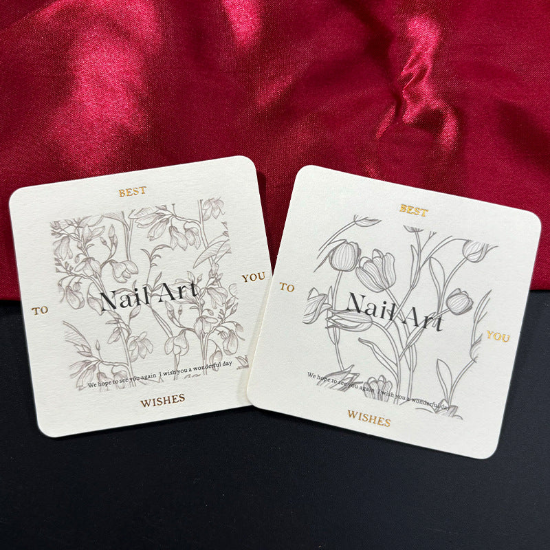 Press-On Nails Instruction Card  75MM High Quality Mijian Card (MOQ:50 pieces)