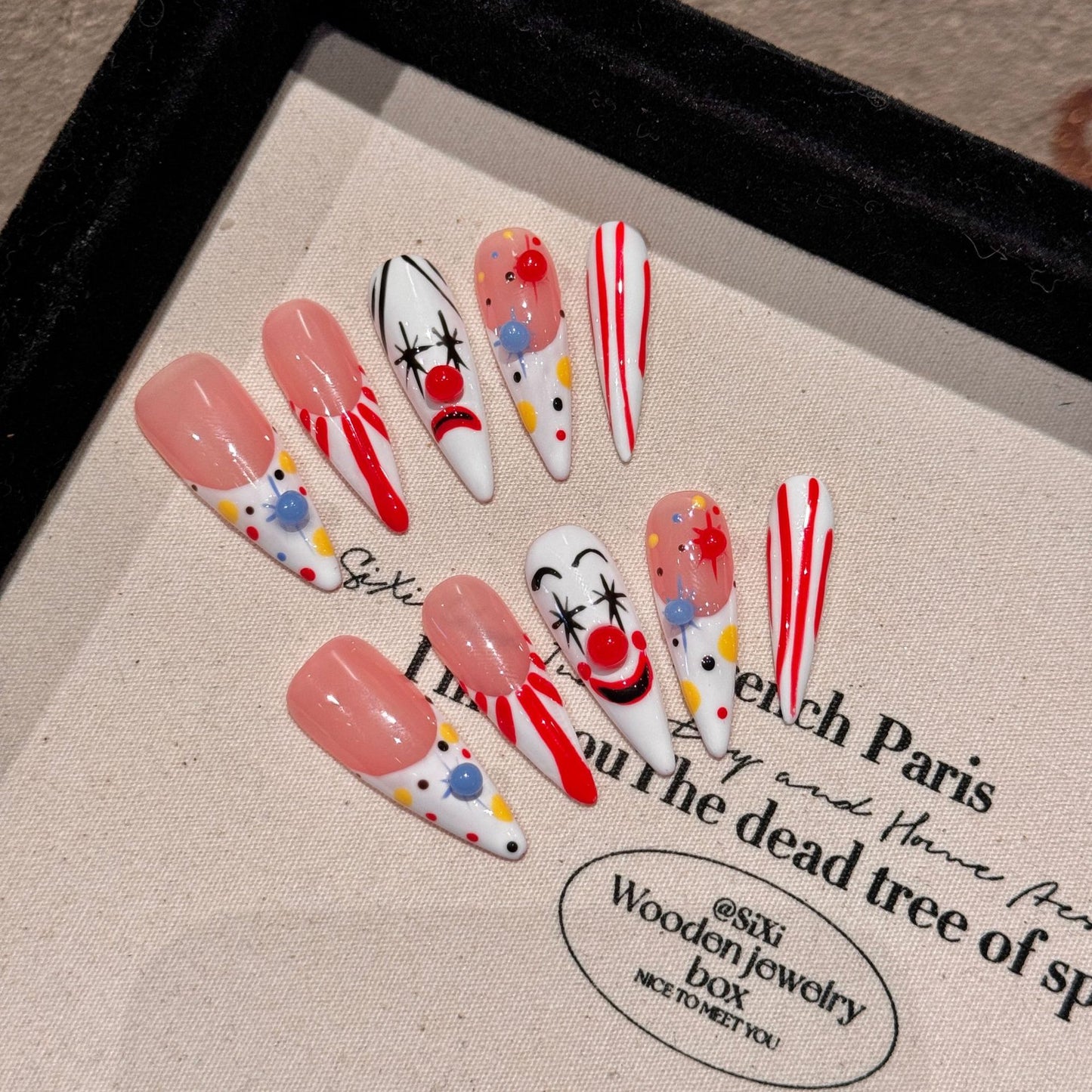 Joker Mask False Nails press-on nails Removable American, finger nails | 365nails
