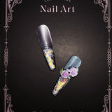 Title Stardust Rose | Sugar-Ice Amber Art Series Press-On Nails