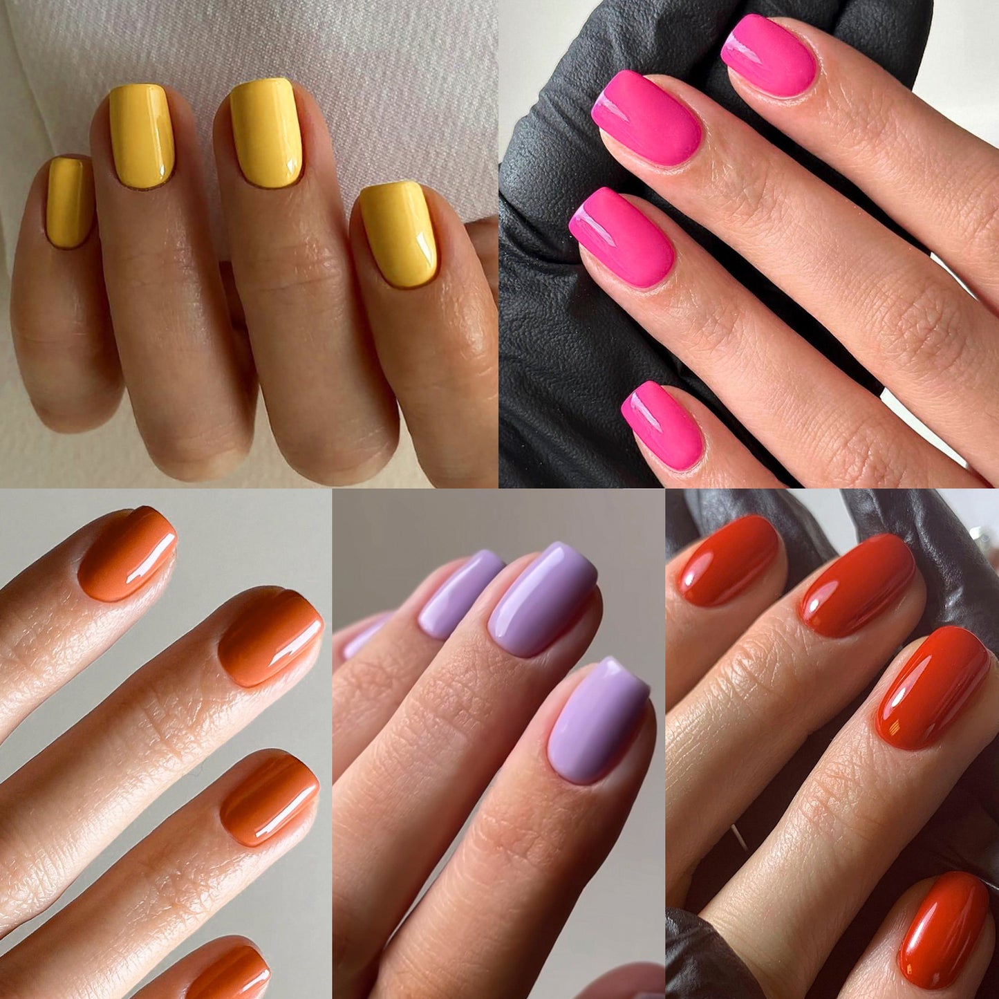 Classic solid color color s red short square manicure wholesale|365nails
