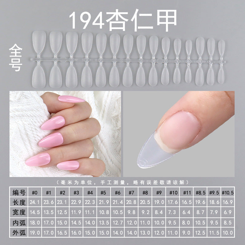 Nail Tips press on nails pads, matte 240 pieces, full stickers, transparent oval trapezoidal non-marking, no-grinding patches, nail pads