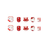 Uñas postizas con lunares, rayas, lindos gatos, brillo, amor, estrellas, perla, dulces y divertidas, uñas infantiles | 365nails