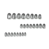 Nail art patch  cat eye nail piece gray   short fake nail summer|365nails