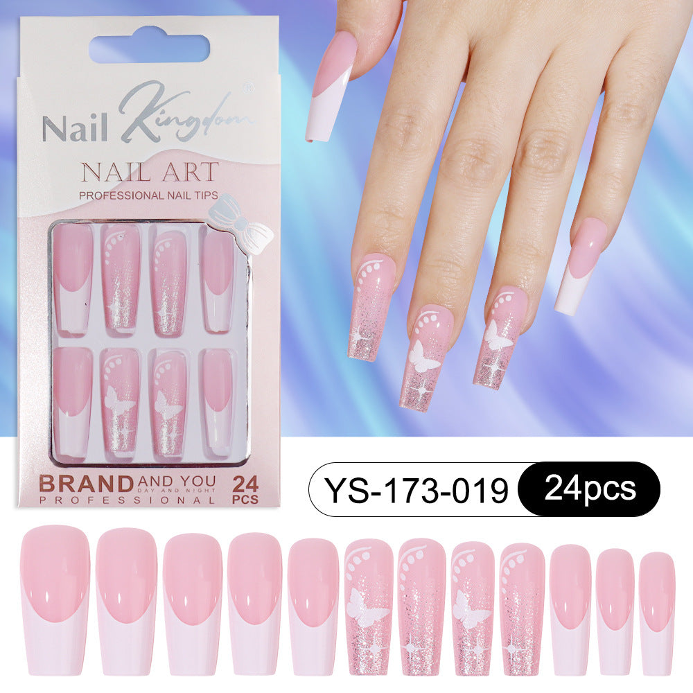 Nail Tips special for press on nails rectangular nail pieces removable full sticker manicure 24 pieces boxed fake nail factory wholesale