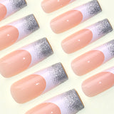 Nail Tips special for press on nails rectangular nail pieces removable full sticker manicure 24 pieces boxed fake nail factory wholesale