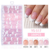 Nail Tips French press on nails  Short Almond Short Square Versatile Removable Patch Nail Art 150 Boxed Fake Nails