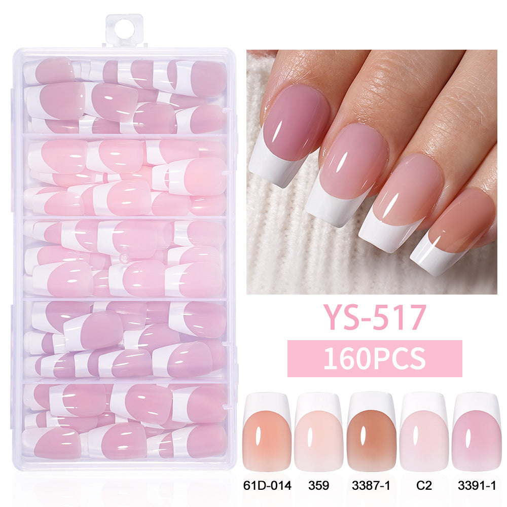 Nail Tips French press on nails  Short Almond Short Square Versatile Removable Patch Nail Art 150 Boxed Fake Nails