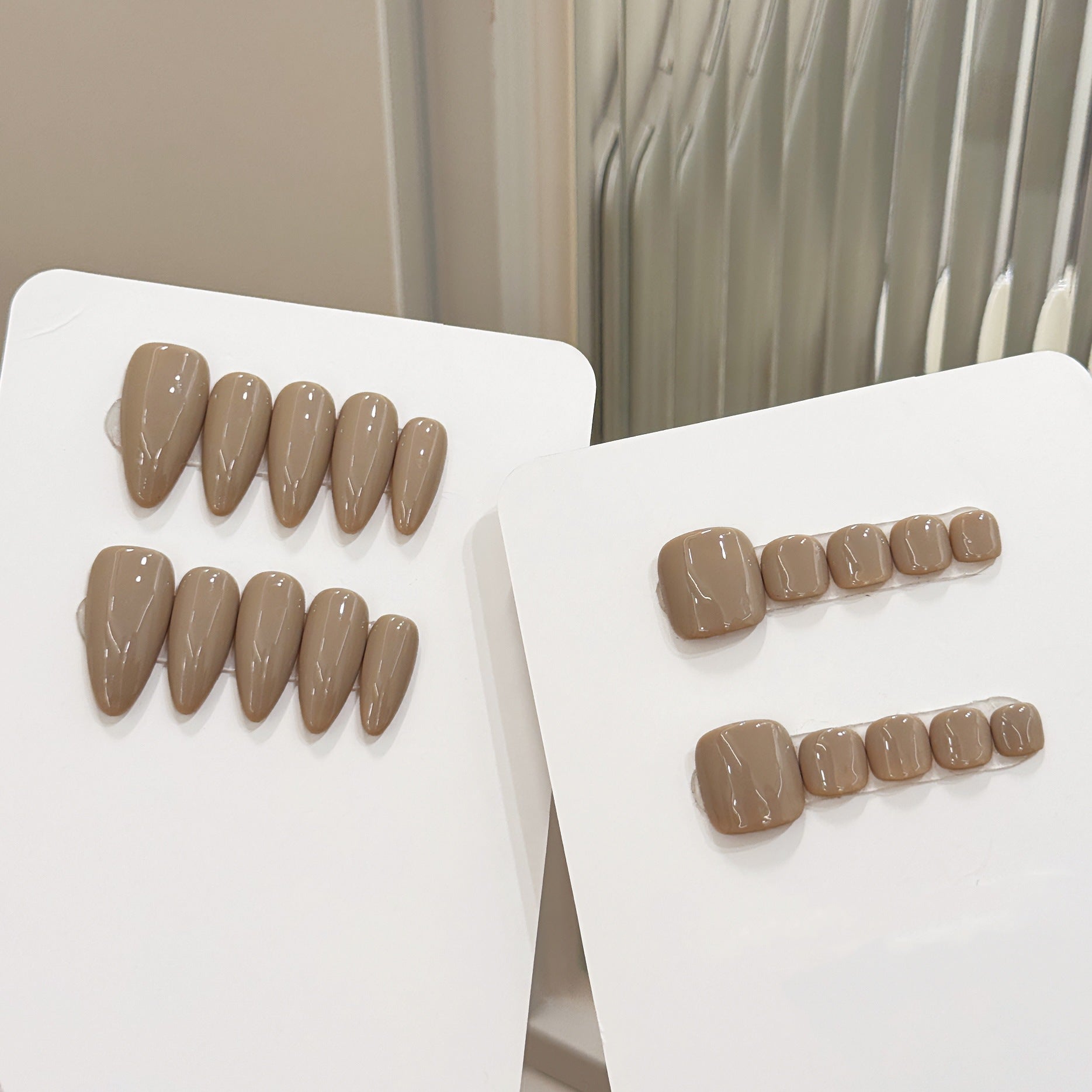 Simple love horse gray, daily gray, gentle big-name texture, niche cold wind press on nails | 365nails