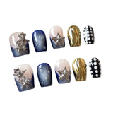 Short Handmade press on nails Xinghai Story creative design nail product patch|365nails