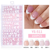 Nail Tips French press on nails  Short Almond Short Square Versatile Removable Patch Nail Art 150 Boxed Fake Nails