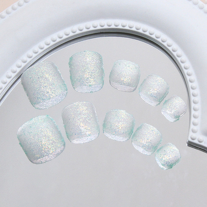Peça de arte para unhas Peça de unha Flash explosivo Unha usável Peça de unha removível Unhas dos pés de pressão Peça de unha para unhas dos pés Patch de arte de unha com flash fino | 365 unhas