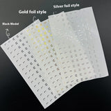 Press-On Nails Instruction Card  transparent pvc self-adhesive waterproof clothing size sticker round label
