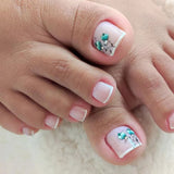 Unhas postiças francesas simples, elegantes e frescas para o verão, novas flores, use armadura, doce menina, vento, unhas postiças, armadura|365nails