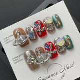 Unhas postiças para Halloween, decoração de unhas de Halloween, produto finalizado | 365nails