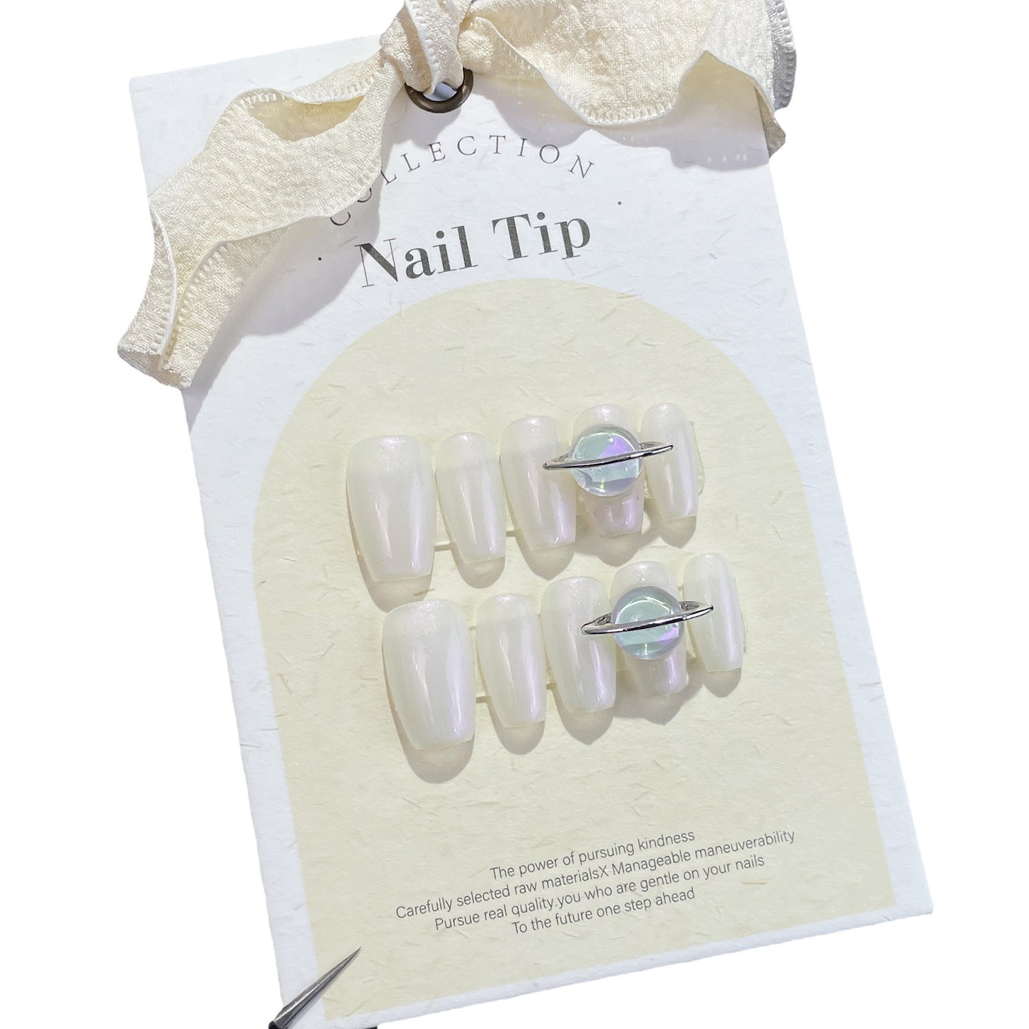 Uñas hechas a mano con diseño de cielo estrellado, color aurora, celebridad de Internet, Reina Madre Saturno, parche corto para uñas, pegatina para uñas usable|365nails
