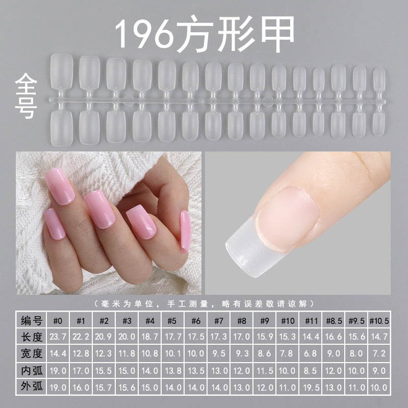 Nail Tips press on nails pads, matte 240 pieces, full stickers, transparent oval trapezoidal non-marking, no-grinding patches, nail pads