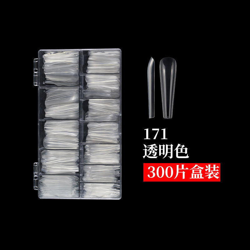 Nail Tips Nail piece Transparent 360 pieces Boxed seamless lengthened fake nail piece C arc full sticker Ballet nail patch manicure