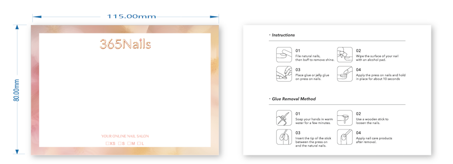 Custom Mounting Cards for Press‑On Nails (Private Label, MOQ 1,000)