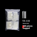 Nail Tips Nail plate semi-sticker, light sticker, lengthened XXXL water pipe nail NO C arc, light French manicure, transparent fake nail