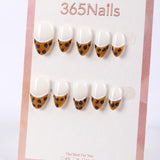 365Nails Milky French Caramel Leopard Press-On Nails