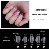 Nail Tips Sub-code nail pads, 100 pcs for press on nails pads, standard size wear-free full half stickers, matte trapezoidal square false nail pads