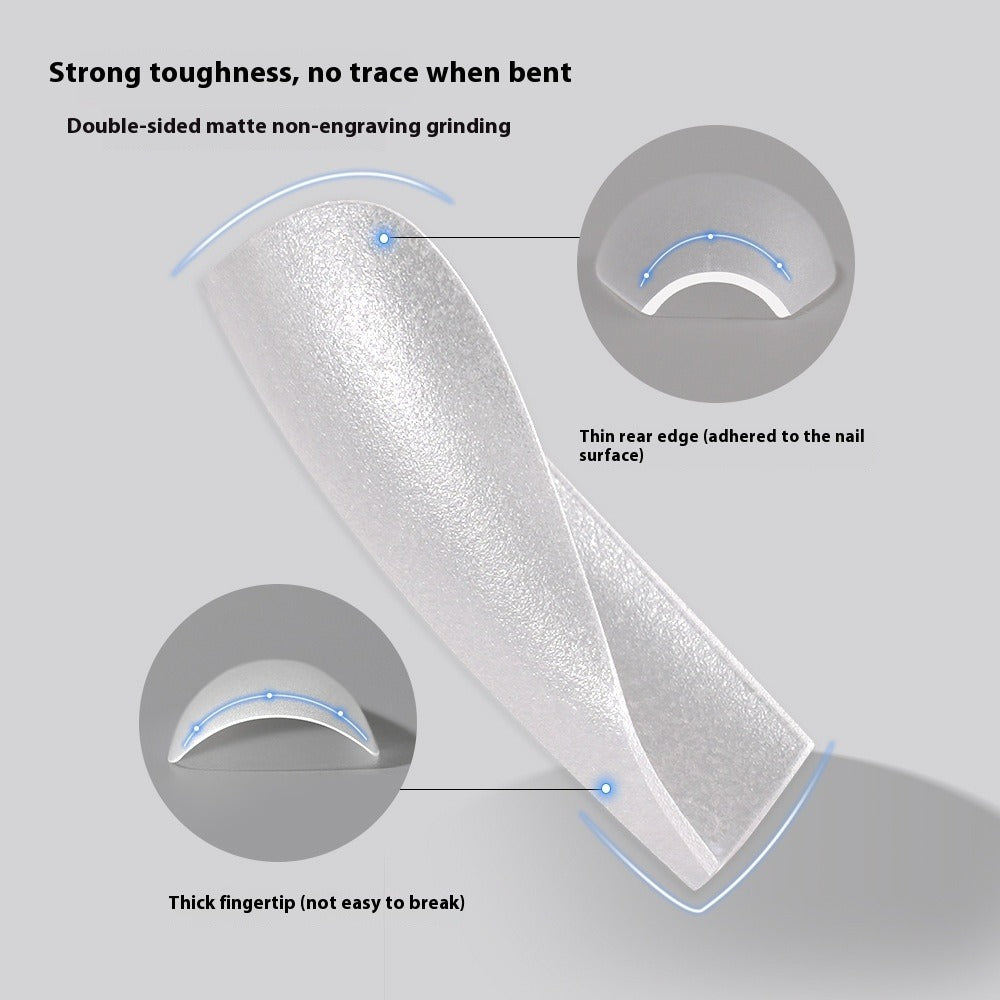Nail Tips press on nails pads, matte 240 pieces, full stickers, transparent oval trapezoidal non-marking, no-grinding patches, nail pads