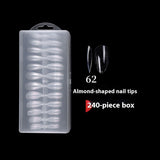 Nail Tips Press on nails pads Transparent and seamless 504 pcs Boxed fake nails Full size Short ballet full sticker Half sticker Trapezoidal nail pads