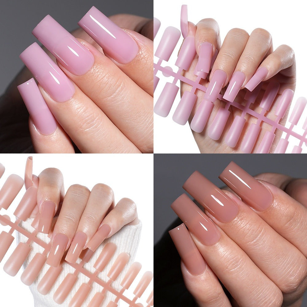 Nail Tips New matte press on nails pads, solid color finished nail pads, fake nails, seamless detachable nail art 120 pcs in a bag