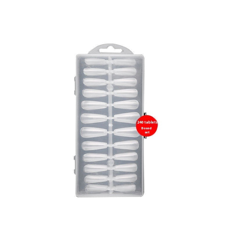 Nail Tips Press on nails pads Transparent and seamless 504 pcs Boxed fake nails Full size Short ballet full sticker Half sticker Trapezoidal nail pads