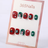 365Nails Snowman & Snowflake Matte Short Square Set