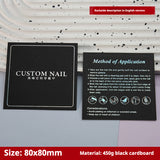 Press-On Nails Instruction Card Multi-style bronzing (MOQ:50 pieces)
