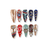 365Nails Vintage Starry Heart-Gem Luxury Press-On Nails