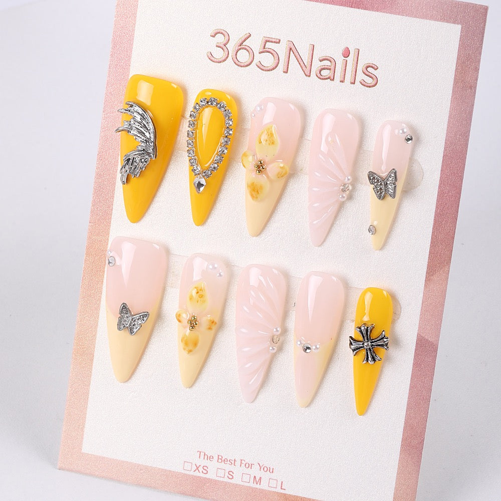 365Nails Sunny Petal Stiletto Press-On Nails